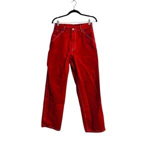 HOLIDAY SALE 50% OFF! // Red Straight-Leg Cargo Jeans